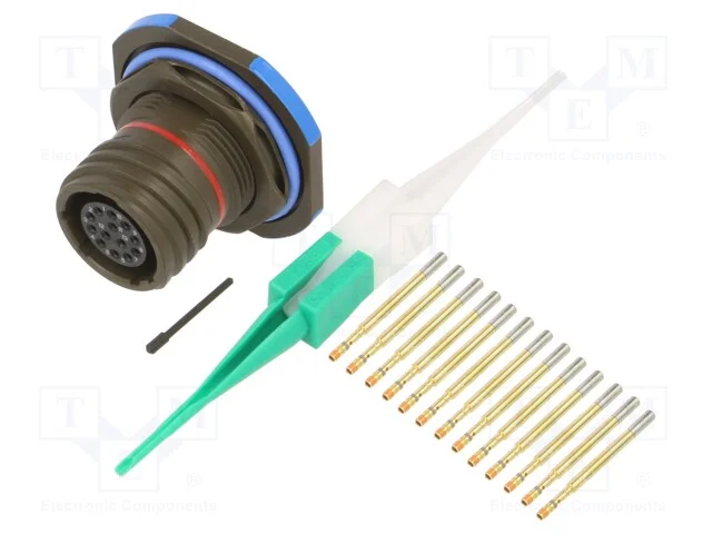 Conector: militar, tamanho 11, MIL-DTL-38999 Seri.