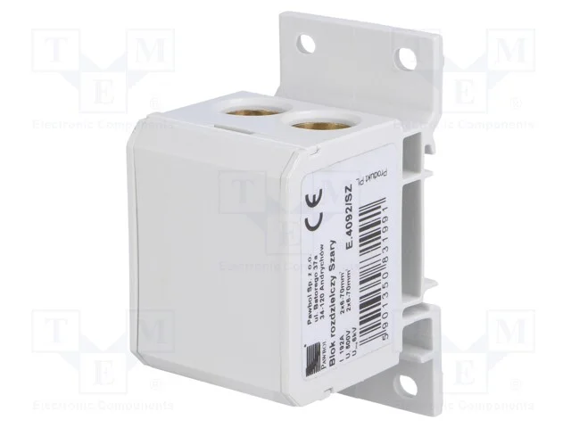 Conector: Bloco de Distribuição, 6÷70mm2, Faixas: 1, Cinzenta