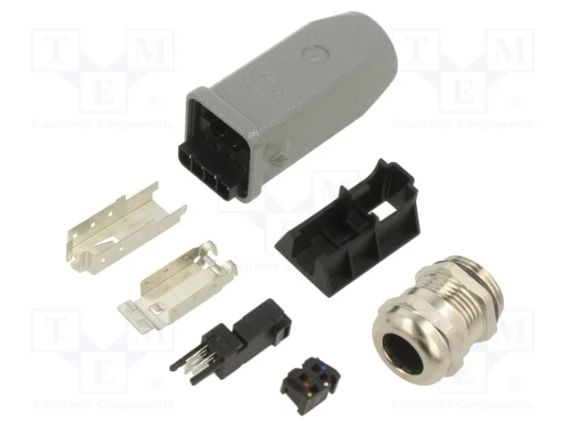 Han3a Rj45 Hybrid Cat5 Plug 4+4p