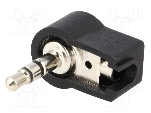 Ficha, Jack 3,5mm, Macho, Stereo, Faixas: 3, Angulares 90, Solda