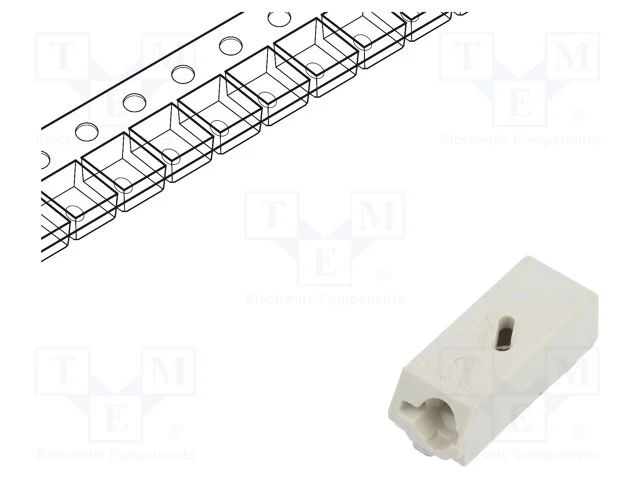 Conector: de Pino, Dg2003, 6mm, Faixas: 1, 0,5÷1,5mm2, 10a, Smt, 200v