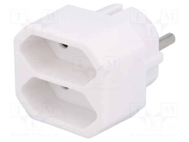 Conector: de alimentação, multiplicador, branca, .
