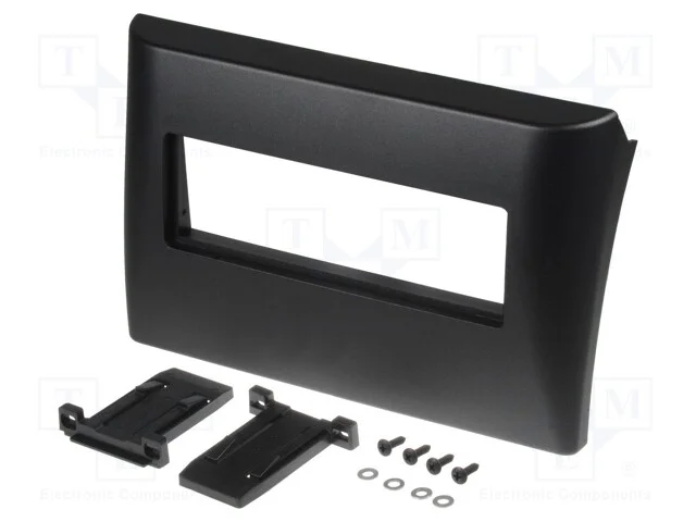 Moldura do rádio, Fiat, 1 DIN, preta