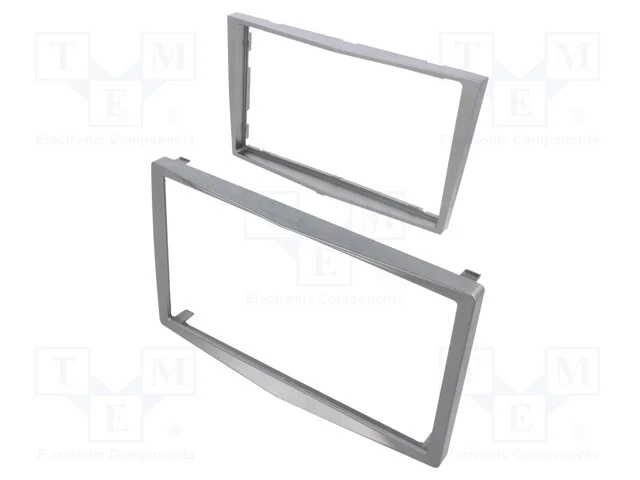 Radio frame, Opel, 2 DIN, matt silver
