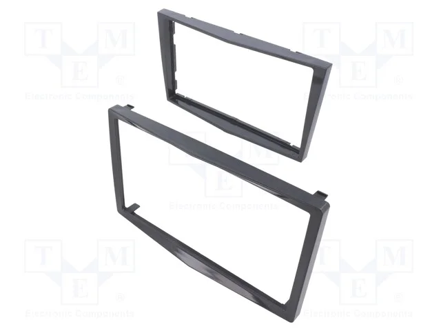 Radio frame, Opel, 2 DIN, grey gloss