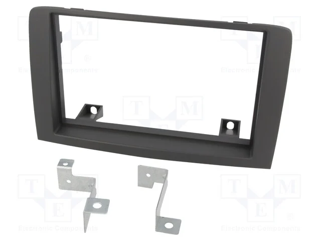 Moldura do rádio, Fiat,Lancia, 2 DIN, cinzenta