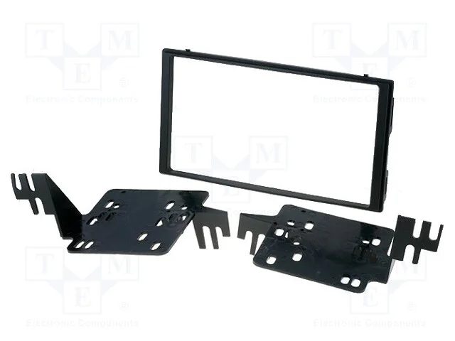 Moldura do rádio, Hyundai,Kia, 2 DIN, preta