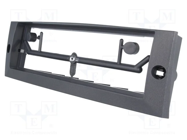 Moldura do rádio, Mitsubishi, 1 DIN, preta