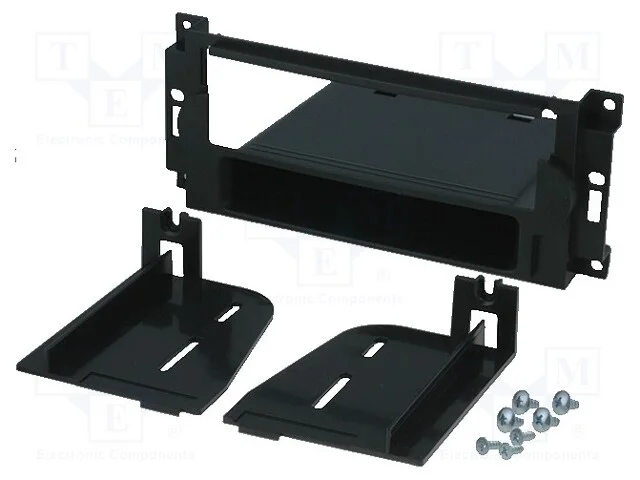 Moldura do rádio, Chrysler,Jeep, 1 DIN, preta