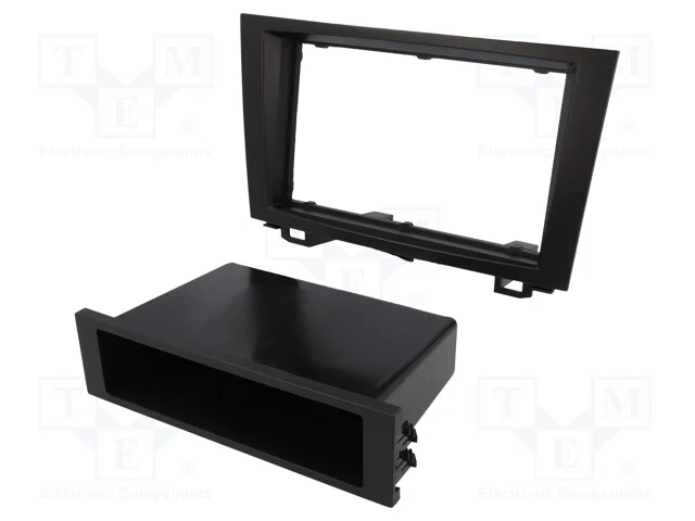 Moldura do rádio, Honda, 2 DIN, preta