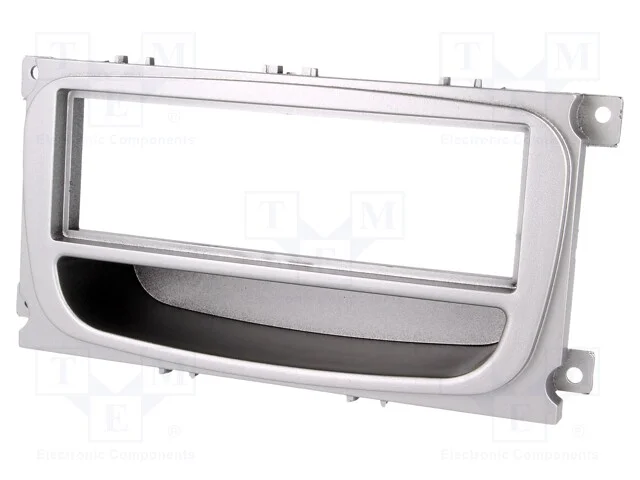 Moldura do rádio, Ford, 1 DIN, prateado