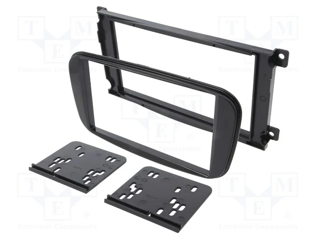 Moldura do rádio, Ford, 2 DIN, shiny black