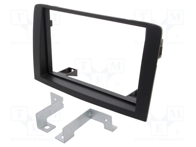 Moldura do rádio, Fiat,Lancia, 2 DIN, cinzenta