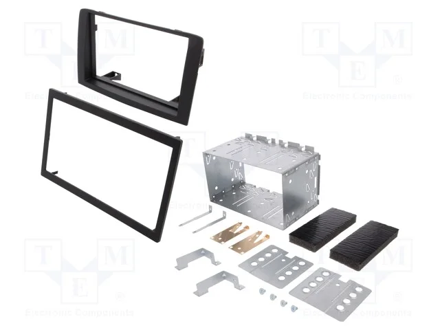 Moldura do rádio, Fiat,Lancia, 2 DIN, cinzenta
