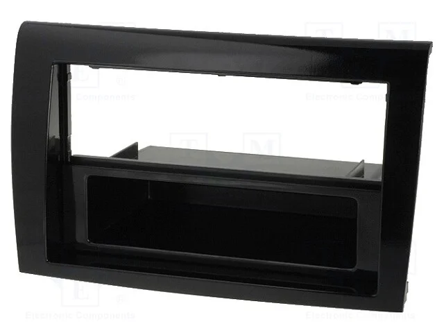 Moldura do rádio, Fiat, 2 DIN, preto brilhante
