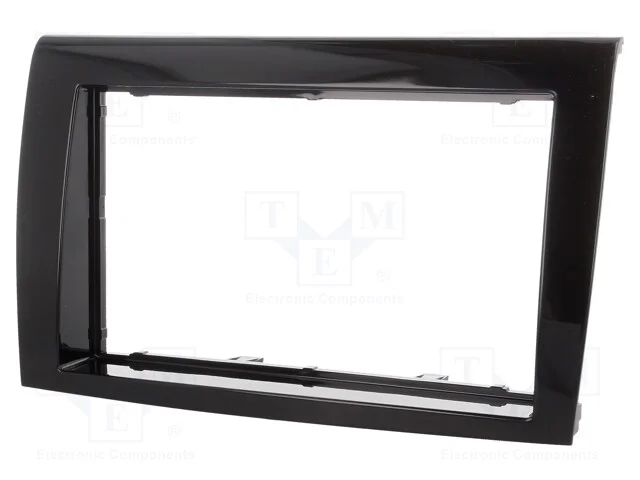 Moldura do rádio, Fiat, 2 DIN, preto brilhante