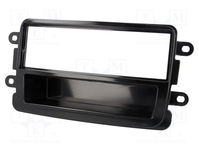 Moldura do rádio, Dacia, 1 DIN, preto brilhante