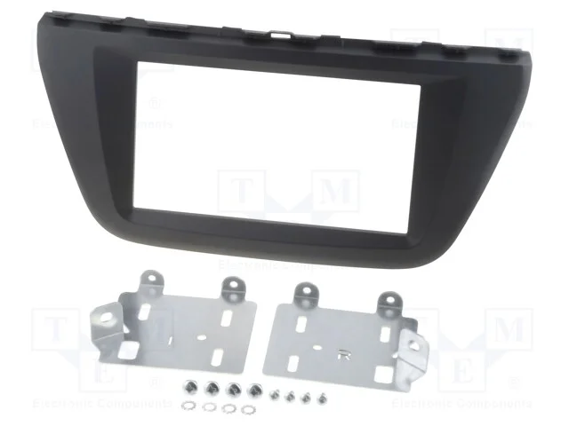 Moldura do rádio, Suzuki, 2 DIN, preta
