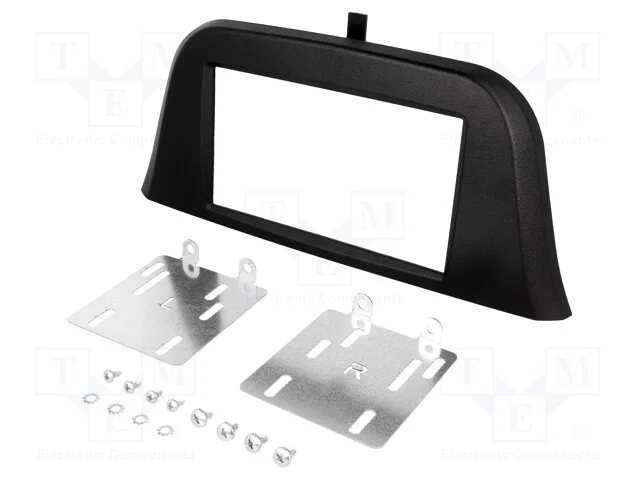 Moldura do rádio, Iveco, 2 DIN, preta
