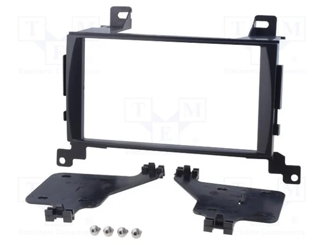 Moldura do rádio, Hyundai, 2 DIN, preta