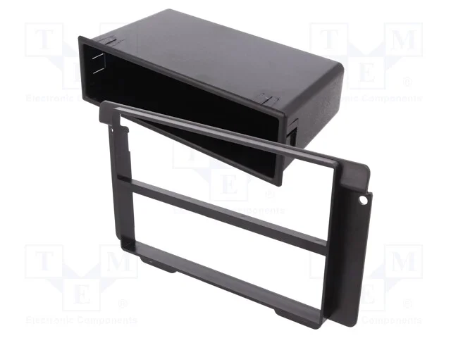 Moldura do rádio, Land Rover, 2 DIN, preta