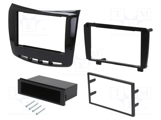 Moldura do rádio, Lancia, 1 DIN,2 DIN, preto bril.