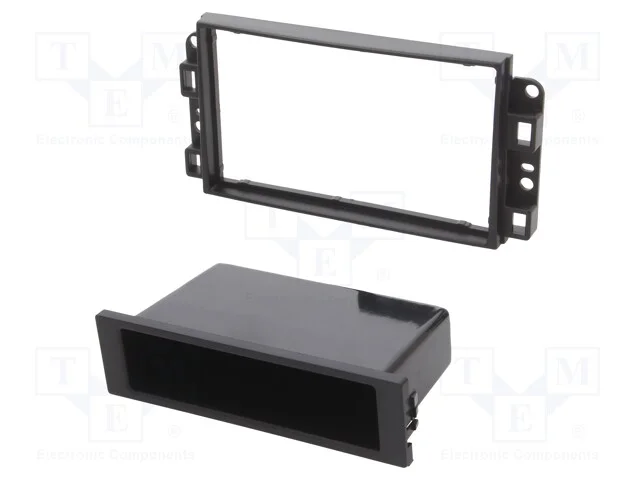 Moldura do rádio, Chevrolet, 2 DIN, preta