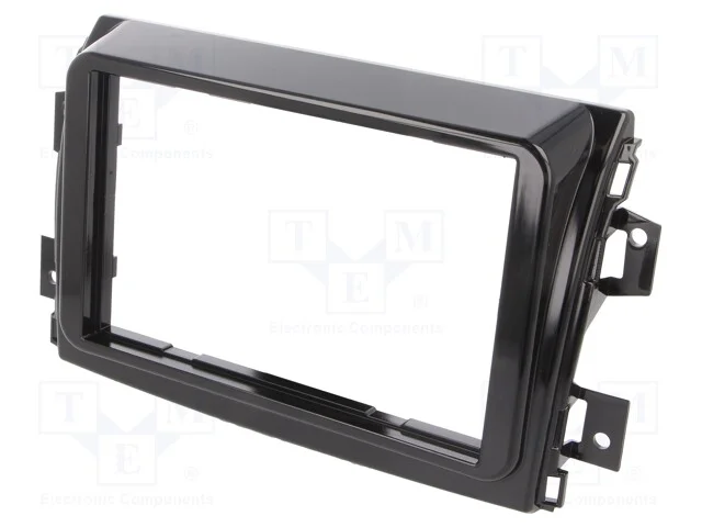 Moldura do rádio, Fiat, 2 DIN, preto brilhante