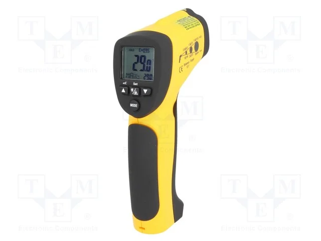 Pirómetro, Lcd, -32÷480c, -50÷1370c, Exat.(Ir): +1,5%, E: 0,1÷1