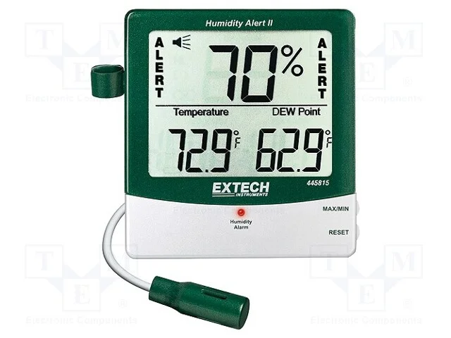 Termohigrómetro, Lcd, -10÷60c, 10÷99%Rh, Exat: +1c, 0,1c