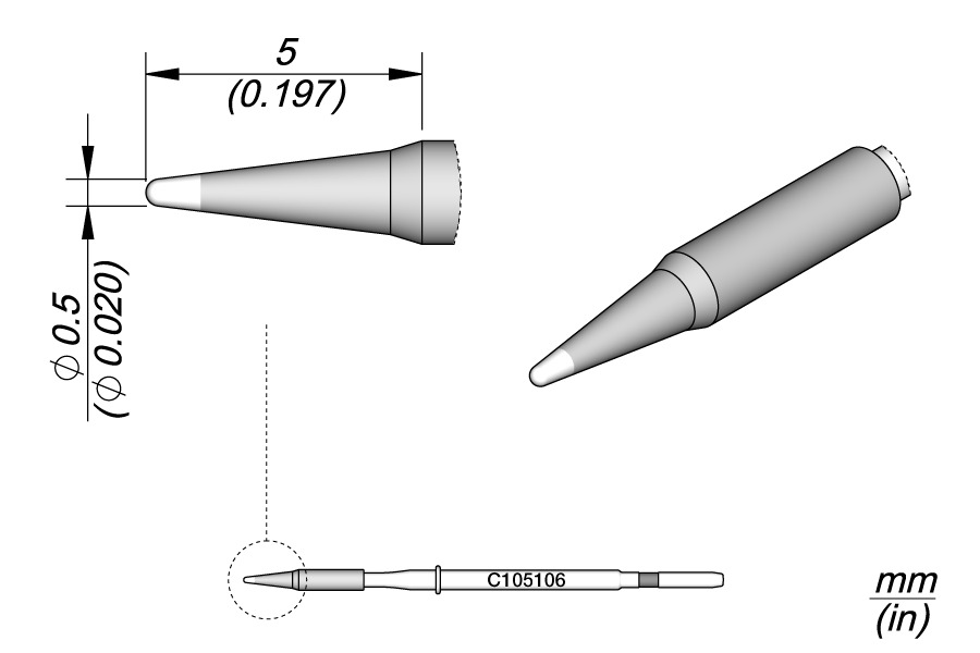 Cartucho Cónico Ø 0,5