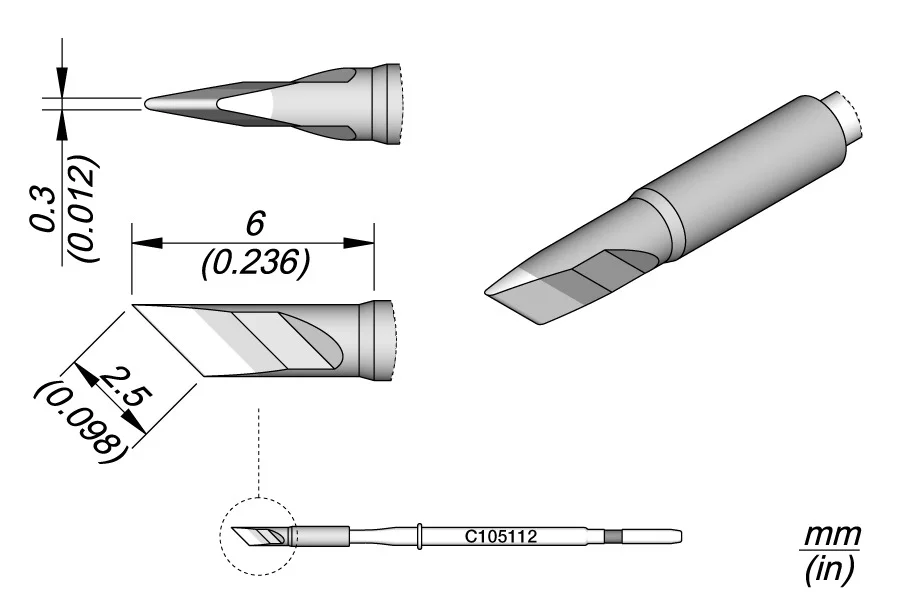 Ponta P/ Ferro Soldar 2.5x0.3mm