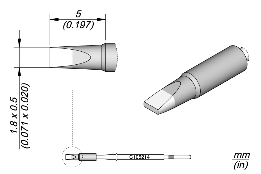 Chisel Cartridge 1.8 X 0.5