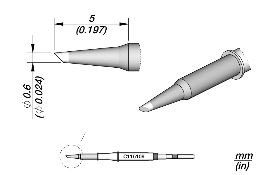 Cartucho Biselado Ø0,6