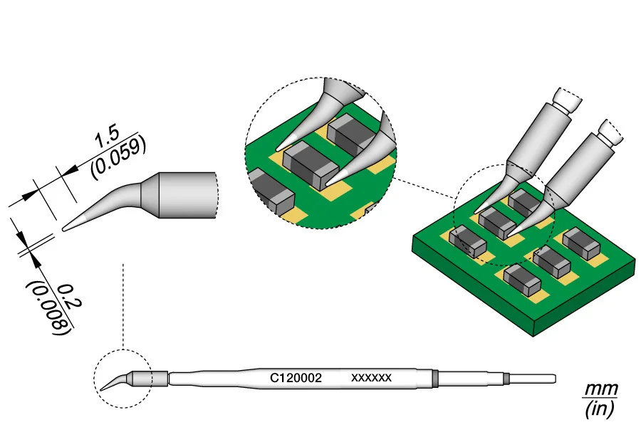 Conical Bent Cartridge Ø 0.2