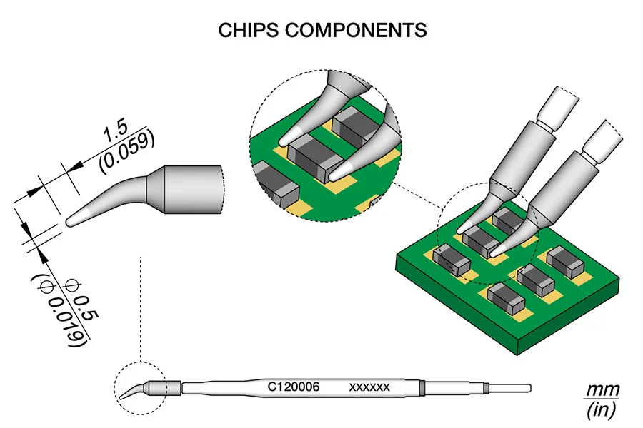 Conical Bent Cartridge Ø 0.5