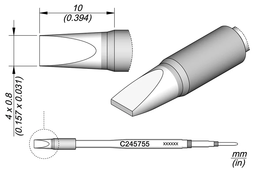Chisel Cartridge 4 X 0.8 Ht