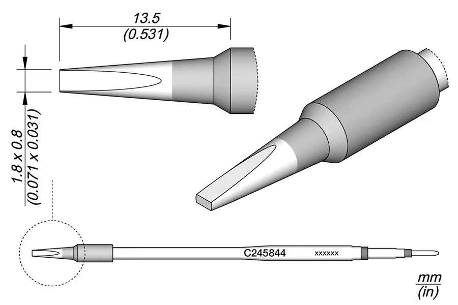 Chisel Cartridge 1.8 X 0.8 L