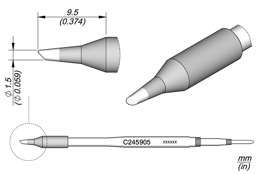 Cartucho Biselado Ø 1,5