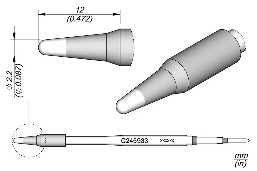 Conical Cartridge Ø 2.2