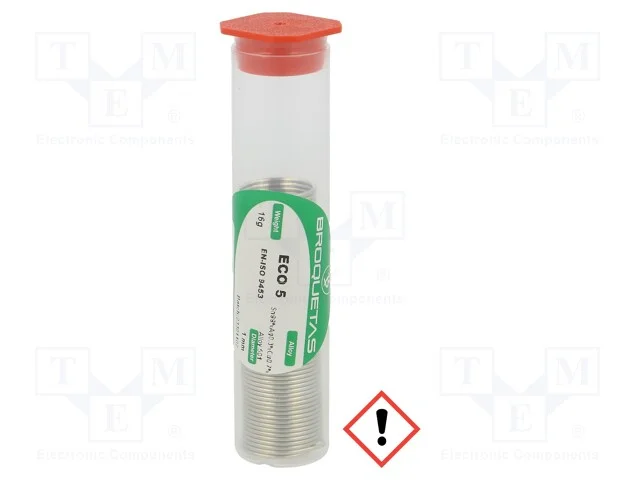 Arame de solda, Sn99Ag0,3Cu0,7, 1mm, 16g, sem chu.