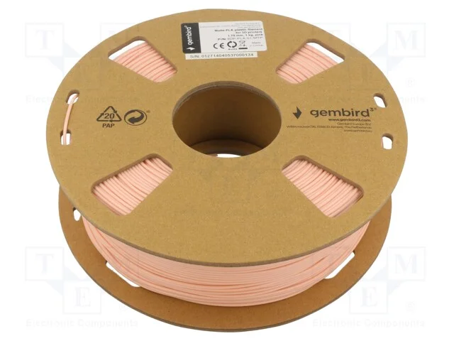 Filamento: PLA-MATT, 1,75mm, cor-de-rosa, 190÷220.