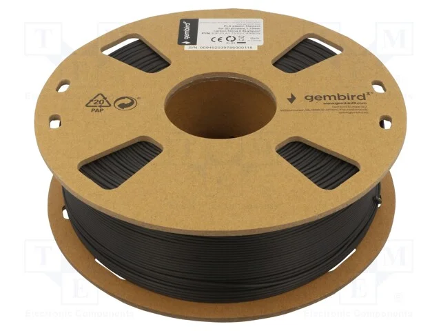 Filamento: Pla, 1,75mm, Carbon, 190÷220c, 800g