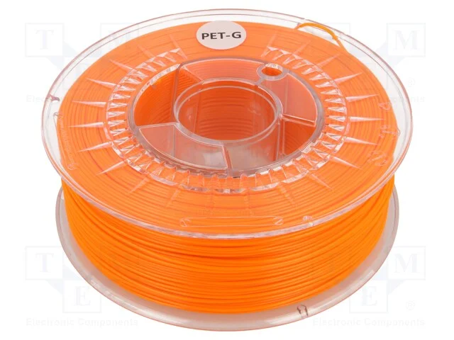 Filamento: PET-G, : 1,75mm, cor de laranja (claro.