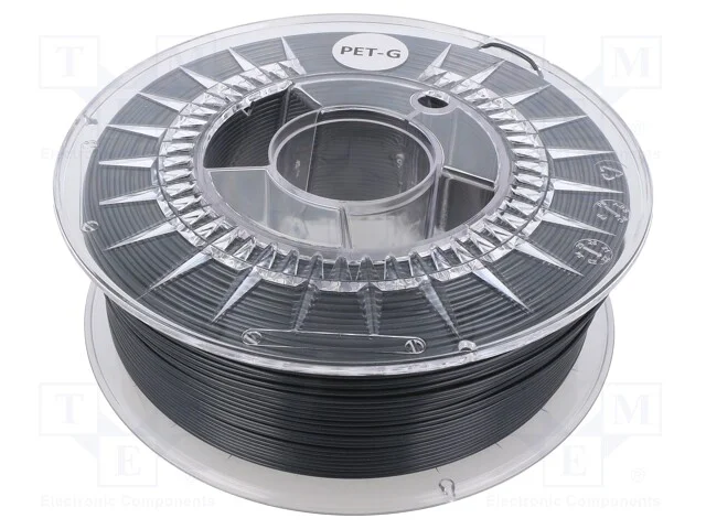 Filamento: PET-G, : 1,75mm, aço escuro, 220÷250C,.