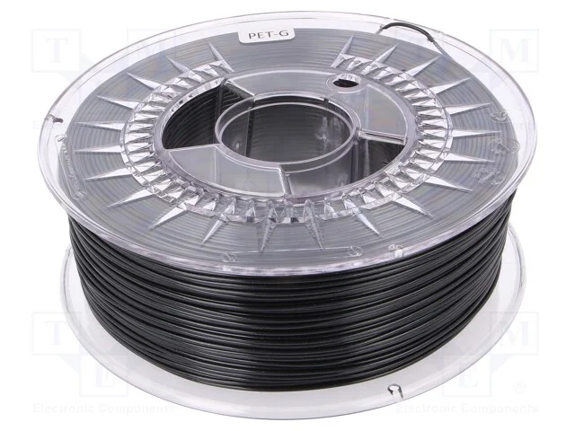 Filamento: Pet-G, : 1,75mm, Galaxy Black, 220÷250c, 1kg