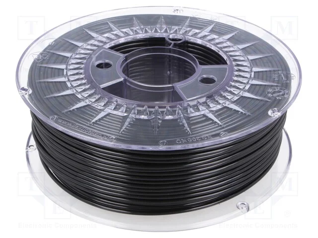 Filamento: PET-G, : 2,85mm, preta, 220÷250C, 1kg