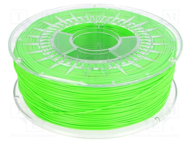 Filamento: PLA, : 1,75mm, verde (claro), 200÷235C.