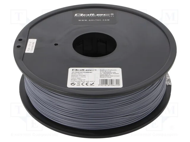 Filamento: Pla Pro, : 1,75mm, Cinzenta, 205÷225c, 1kg
