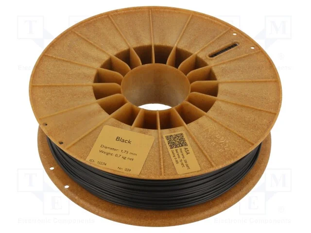 Filamento: ASA, 1,75mm, preta, 220÷250C, 700g